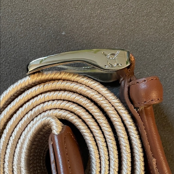 Ghost Gold SAM Braided Tan Belt with Brown Leather Stretch 42/44/46 - Picture 2 of 4
